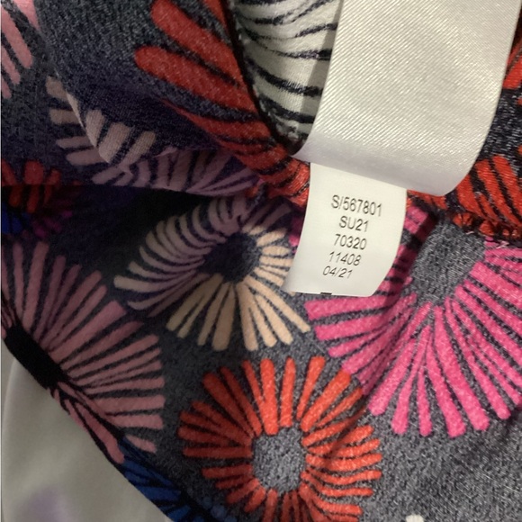 Loft Racerback Tank Bottom Ruffle Vibrant Colors Small - Picture 8 of 8